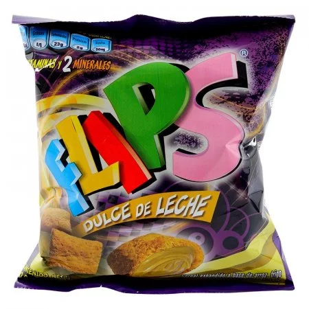 [710359] Cereal Relleno De Dulce De Leche Bolsa 120gr FLIPS (Venezuela)