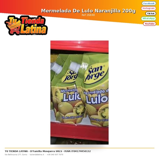 [26848] Lulo Naranjilla Jam 200g