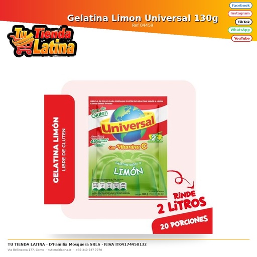 [04459] Universal Lemon Gelatin 130g