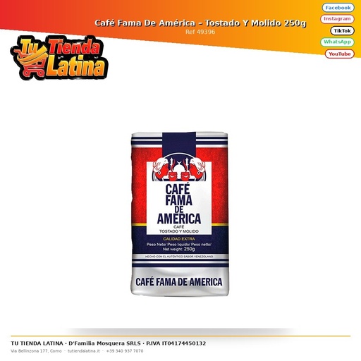 [49396] Caffè Fama De América – Tostato e Macinato 250g