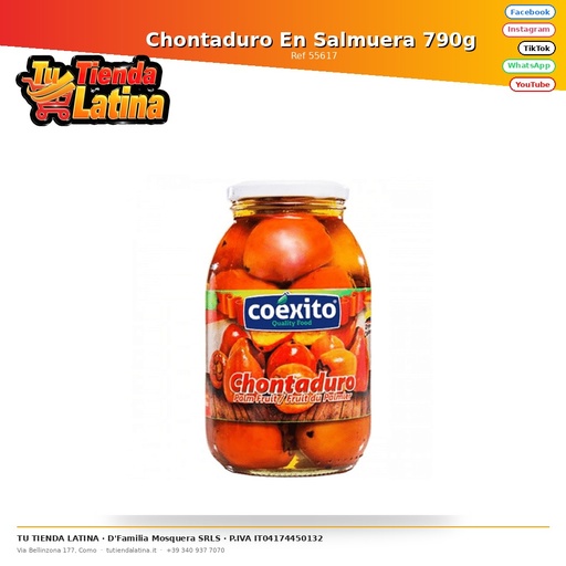 [55617] Chontaduro In Salamoia 790g
