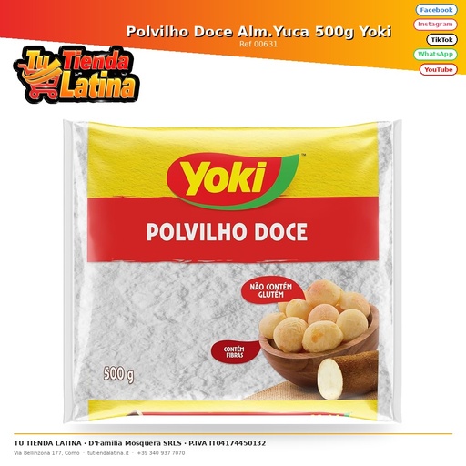 [00631] Fecola di Manioca Dolce (Polvilho Doce) 500g Yoki