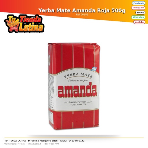 [00182] Yerba Mate Amanda Roja 500g