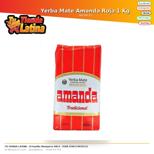 [00175] Yerba Mate Amanda Rossa 1 Kg