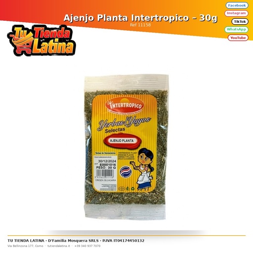 [11158] Ajenjo Planta Intertropico – 30g