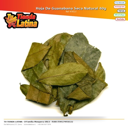[47813] Natural Dried Soursop Leaf 40g