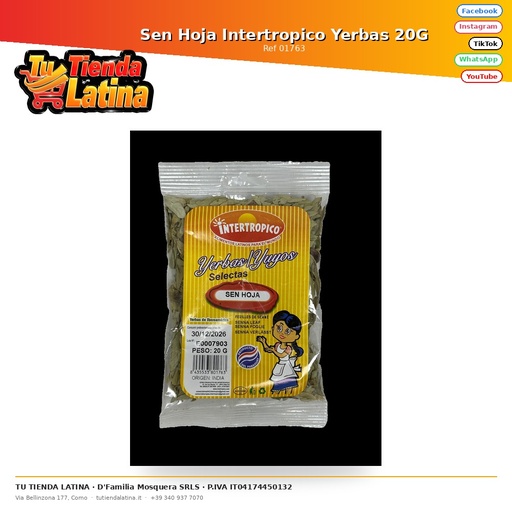 [01763] Sen Leaf Intertropical Yerbas 20G