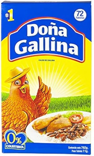 [01891] Doña Gallina En Carton Peso Tableta 11g  Y 792g 