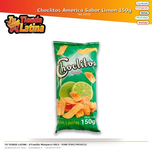 [24202] Choclitos America Lemon Flavor 150g