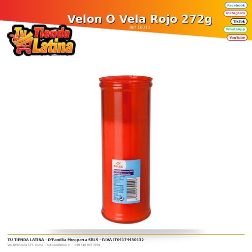 [10013] Velon O Vela Rojo 272g