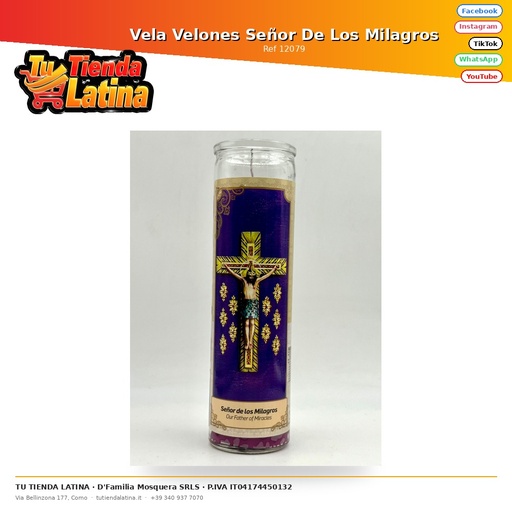 [12079] Vela Velones Señor De Los Milagros