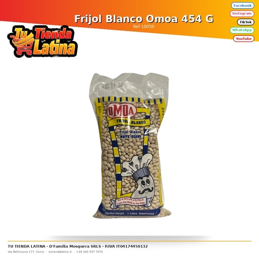 [10050] Omoa White Bean 454 G