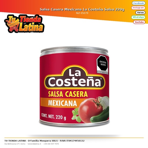 [05079] Salsa Casera Mexicana La Costeña Salsa 220g