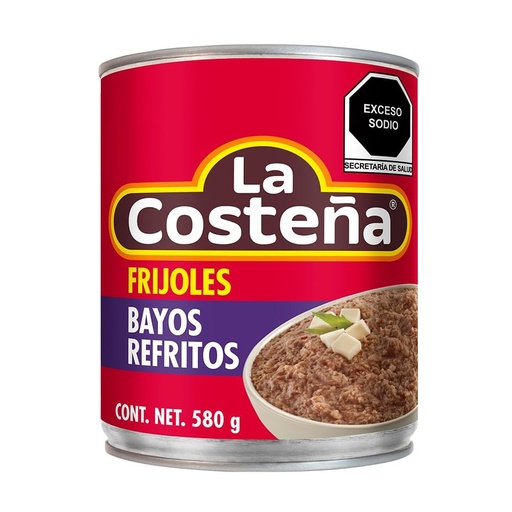 [04270] Frijoles Bayos Refritos La Costeña 580G