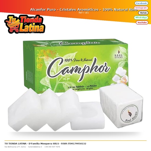 [r al1] Pure Camphor – Aromatic Crystals – 100% Natural Rhino