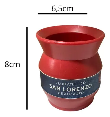 [5534] Mate Plastico Equipo De Fútbol San Lorenzo Escudo Yerba Mate Completo