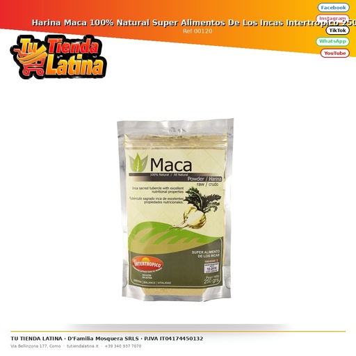 [00120] Maca Flour 100% Natural Super Foods of the Incas Intertropico 250g