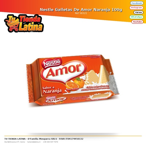 [58321] Nestle Orange Love Cookies 100g