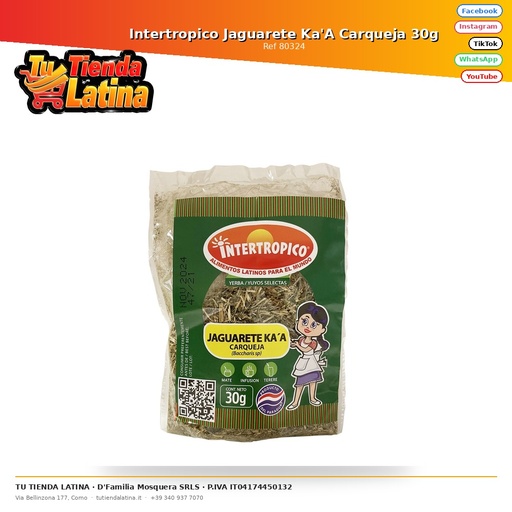 [80324] Intertropical Jaguarete Ka'A Carqueja 30g