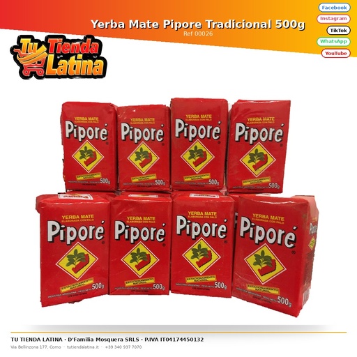 [00026] Traditional Yerba Mate Pipore 500g
