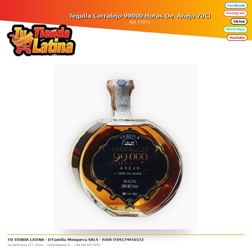 [77973] Tequila Corralejo 99000 Horas De Añejo 70Cl