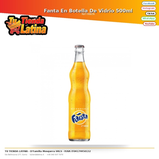 [FANTA] Fanta En Botella De Vidrio 500ml