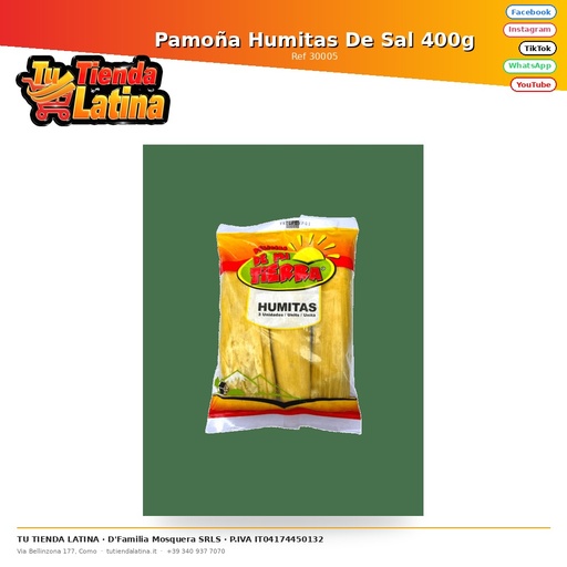 [30005] Pamonha Humitas Salate 400g