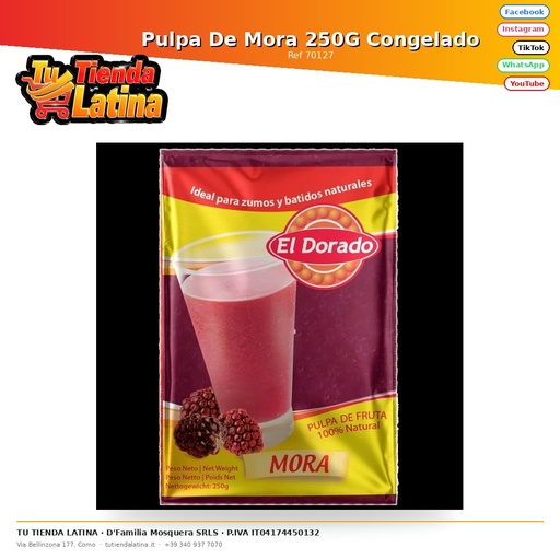 [70127] Pulpa De Mora 250G Congelado