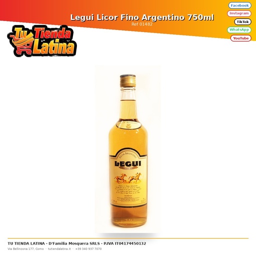 [01482] Legui Licor Fino Argentino 750ml