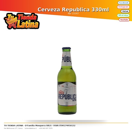 [15547] Republica Beer 330ml