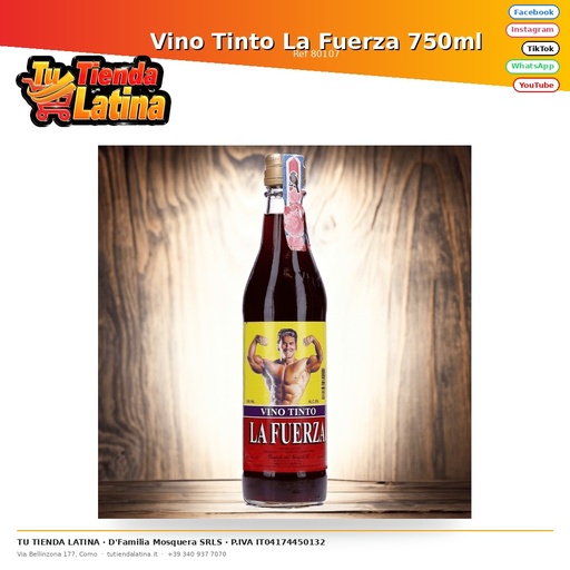 [80107] Vino Rosso La Fuerza 750ml