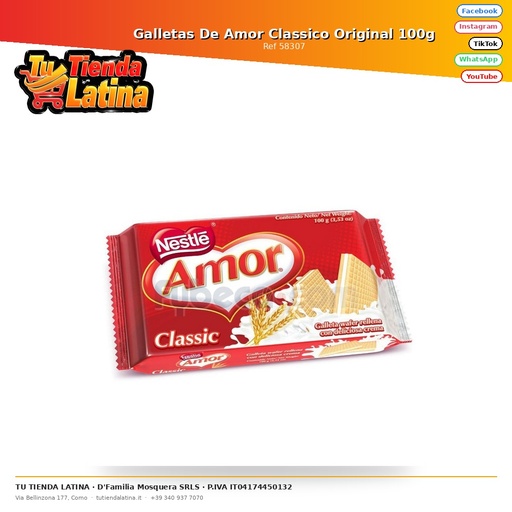 [58307] Galletas De Amor Classico Original 100g