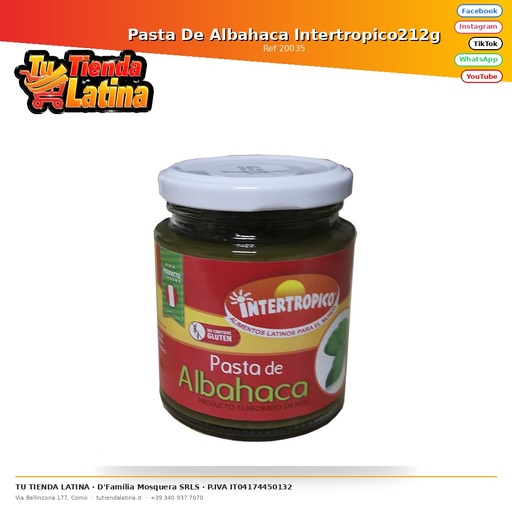 [20035] Pasta De Albahaca Intertropico212g