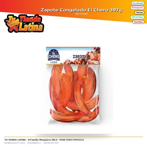 [42089] Sapote congelato El Chero 397g