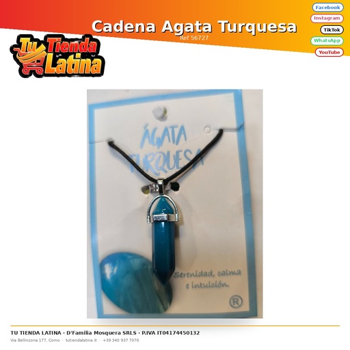 [56727] Turquoise Agate Chain