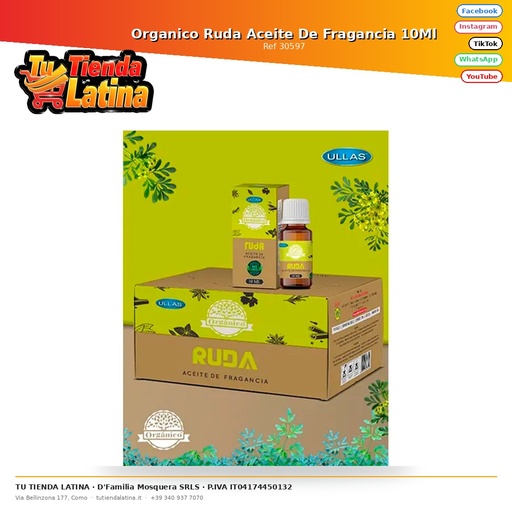 [30597] Organico Ruda Aceite De Fragancia 10Ml