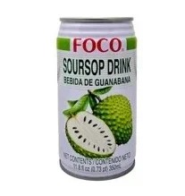 [03534] ​Foco Bebida De Guanábana 350 Ml – Refresco Tropical Con 25% De Pulpa 