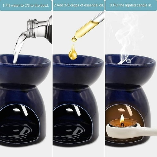 [62451] Quemador Para Aceite  Olla Pequeño Ceramica