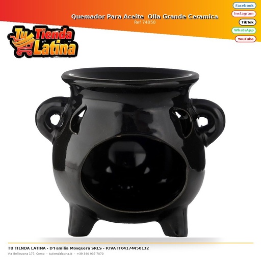 [74850] Oil Burner Large Ceramic Pot