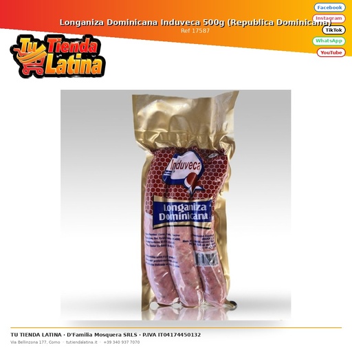 [1005] Longaniza Dominicana Induveca 500g (Republica Dominicana)