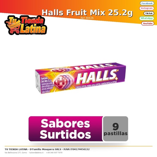 [48426] Mix di frutta Halls 25,2 g