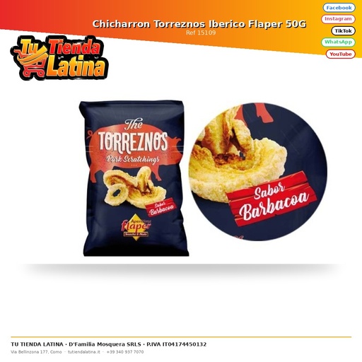 [15109] Chicharron Torreznos Iberico Flaper 50G