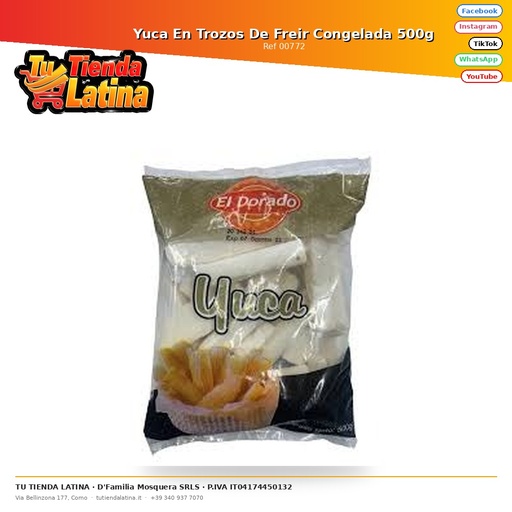 [00772] Manioca congelata in pezzi fritti 500g