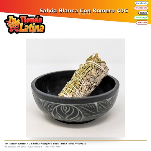 [56743] Salvia Bianca Con Rosmarino 40G