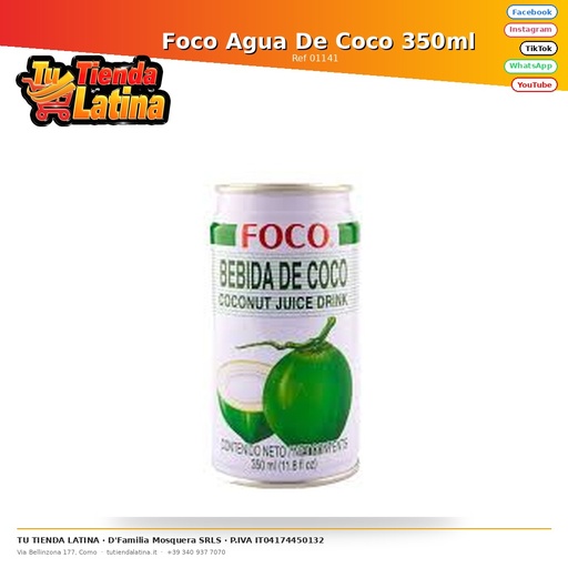 [01141] Foco Agua De Coco 350ml