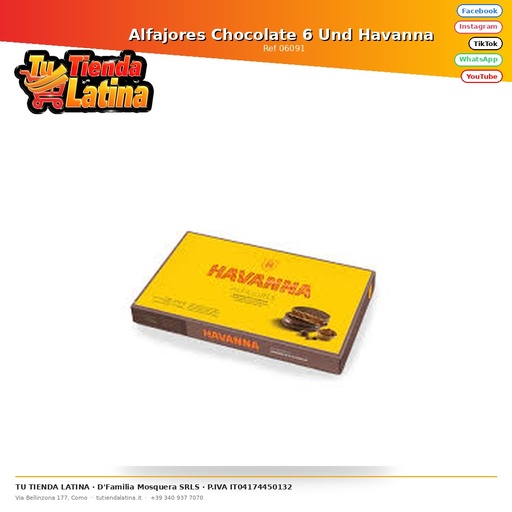 [06091] Alfajores Chocolate 6 Und Havanna 