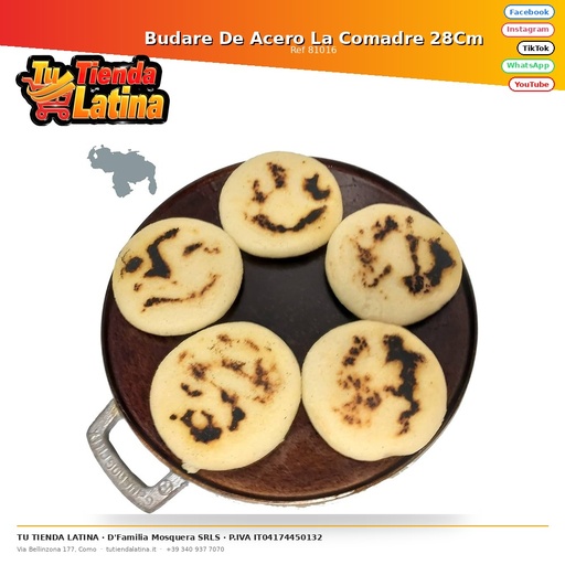 [81016] Budare La Comadre In Acciaio 28Cm