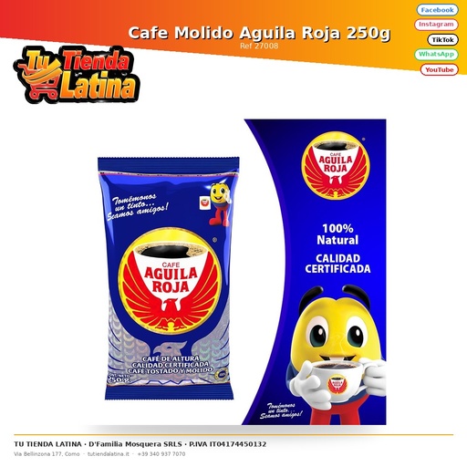 [27008] Caffè Macinato Red Eagle 250g