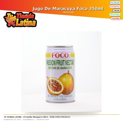 [01189] Focus Passion Fruit Juice 350ml
