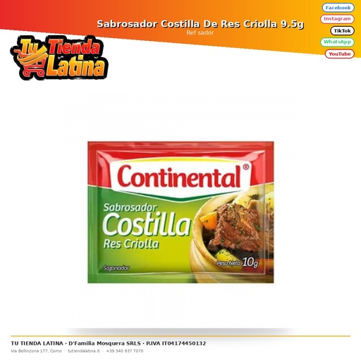 [sador] Sabrosador Costilla De Res Criolla 9.5g